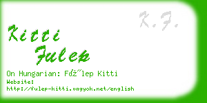 kitti fulep business card